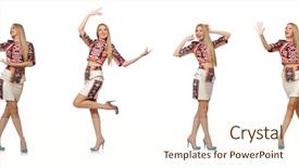  Presentation with dance - Presentation theme having eastern dance - pretty model in clothes background and a  colored foreground