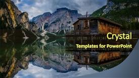  Presentation with mountain water - Slide set enhanced with eastern dolomites italy europe background and a wine colored foreground