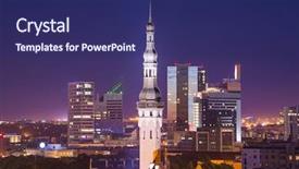  Presentation with old city of jerusalem - Amazing slides having eastern europe - skyline of tallinn estonia backdrop and a navy blue colored foreground