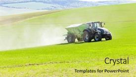  Presentation with czech republic - Cool new presentation with eastern europe - tractor on field czech republic backdrop and a yellow colored foreground