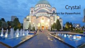  Presentation with cfd white - PPT theme featuring eastern europe - white cathedral of st sava background and a light blue colored foreground