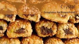  Presentation with eastern - Audience pleasing presentation design consisting of eastern-zalatimo-sweet-dates-baklava backdrop and a gold colored foreground