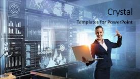  Presentation with modern medicine cardiology concept mixed - Slides with easy as magic trick mixed background and a teal colored foreground