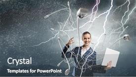  Presentation with magic shop - Amazing PPT theme having easy as magic trick mixed backdrop and a ocean colored foreground