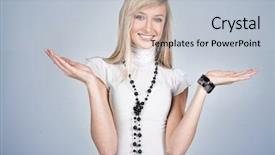  Presentation with secretary - Presentation featuring easy business opend - young blonde secretary background and a lemonade colored foreground