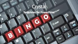  Presentation with keyboard - PPT layouts featuring young sporty women running background and a gray colored foreground