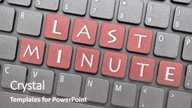  Presentation with minute - Amazing presentation having easy button - last minute on keyboard backdrop and a  colored foreground