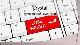  Presentation with weight - Theme enhanced with easy button - lose weight in place background and a light gray colored foreground