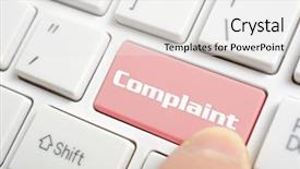 Presentation with keyboard - Cool new slide deck with easy button - pressing complaint key on keyboard backdrop and a white colored foreground