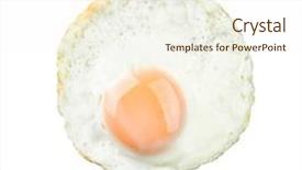  Presentation with fried foods - Theme with easy foods cook - fried sunny side up egg background and a cream colored foreground