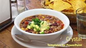  Presentation with taco - Colorful PPT theme enhanced with easy-taco-soup-american-food backdrop and a tawny brown colored foreground
