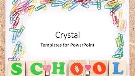  Presentation with wooden toy - PPT theme having easy tips - frame from school accessories background and a white colored foreground