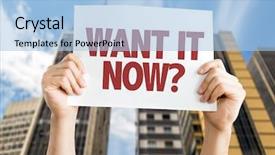  Presentation with now - Beautiful slide set featuring easy tips - want it now card backdrop and a  colored foreground