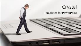  Presentation with system thinking - Colorful slides enhanced with easy hard way - man goes while thinking backdrop and a white colored foreground