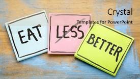  Presentation with children and healthy eating - Slides consisting of eat better not less - healthy background and a coral colored foreground