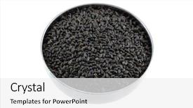  Presentation with basil seeds - Beautiful theme featuring eat frog - metal bowl of dried sweet backdrop and a white colored foreground