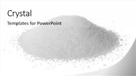  Presentation with salt - Slide deck enhanced with eatable - heap of salt isolated background and a white colored foreground