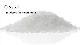  Presentation with salt - Slide deck consisting of eatable - heap of sea salt background and a white colored foreground