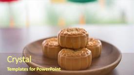  Presentation with lanterns - Audience pleasing PPT layouts consisting of eaten during mid-autumn festival backdrop and a tawny brown colored foreground