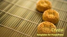  Presentation with moon - Slides with eaten during mid-autumn festival background and a tawny brown colored foreground