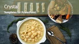  Presentation with pasta - Audience pleasing PPT layouts consisting of eaten on christmas in catalonia backdrop and a violet colored foreground