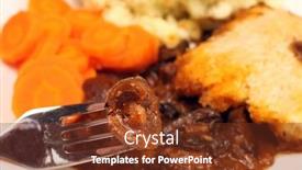  Presentation with kidney - Audience pleasing slide set consisting of eating-a-piece-of-kidney backdrop and a tawny brown colored foreground