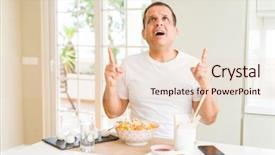  Presentation with asian chopsticks - Slide set with eating asian food with chopsticks background and a  colored foreground