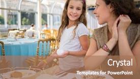  Presentation with bars and restaurant - PPT theme featuring golden euro symbol with wind background and a cream colored foreground.