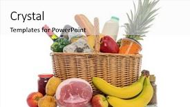  Presentation with dairy - Cool new theme with groceries including fresh fruit backdrop and a white colored foreground