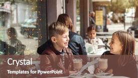  Presentation with street children - Colorful theme enhanced with eating child - children having fun in outdoor backdrop and a tawny brown colored foreground