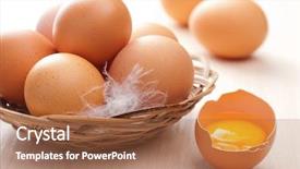  Presentation with clean - Cool new presentation theme with eating clean - eggs backdrop and a coral colored foreground