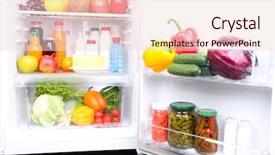  Presentation with refrigerator - Amazing theme having eating clean - refrigerator full of food backdrop and a lemonade colored foreground