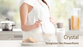  Presentation with corn flakes - Colorful presentation theme enhanced with eating corn flakes with milk backdrop and a lemonade colored foreground