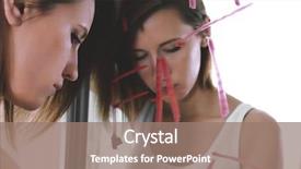  Presentation with fat - Beautiful PPT theme featuring eating disorder - bulimic young girl feeling fat backdrop and a coral colored foreground