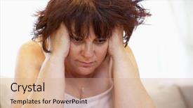  Presentation with eating disorder - Theme featuring eating disorder - detail of overweight woman background and a coral colored foreground