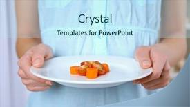  Presentation with eating disorder - Slides consisting of eating disorder - female hands holding a plate background and a sky blue colored foreground
