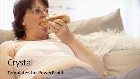  Presentation with sensuality woman black angel relaxing - Cool new theme with eating disorder - overweight woman relaxing on sofa backdrop and a lemonade colored foreground