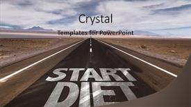  Presentation with diet - Colorful presentation enhanced with eating disorder - start diet written on desert backdrop and a light gray colored foreground