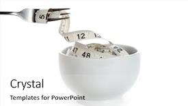  Presentation with weight - Slide set featuring eating disorder - you are what you eat background and a white colored foreground