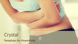  Presentation with teen - Beautiful theme featuring eating disorder - young teen woman with stomach backdrop and a soft green colored foreground