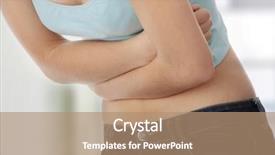  Presentation with eating disorder - Slide deck enhanced with eating disorder - young teen woman with stomach background and a coral colored foreground