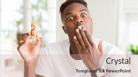  Presentation with ophthalmology african american models - Theme featuring eating energetic cereals bar cover background and a  colored foreground