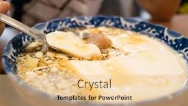  Presentation with snacks - Audience pleasing presentation consisting of eating-famous-taiwan-snacks backdrop and a lemonade colored foreground