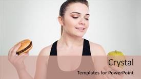  Presentation with fat - Colorful slide set enhanced with eating habits - portrait of a happy fat backdrop and a coral colored foreground