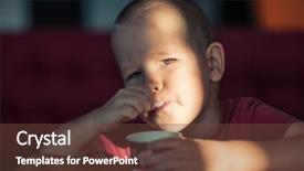  Presentation with ice cream - PPT layouts having eating ice cream high contrast background and a tawny brown colored foreground