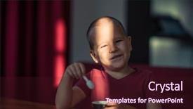  Presentation with ice cream - Slide set consisting of eating ice cream high contrast background and a wine colored foreground