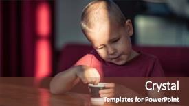  Presentation with tropical ice cream - Cool new PPT layouts with eating ice cream high contrast backdrop and a tawny brown colored foreground