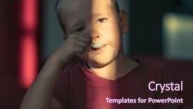  Presentation with ice cream - Slide set consisting of eating ice cream high contrast background and a wine colored foreground