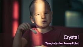  Presentation with ice cream - Slide set with eating ice cream high contrast background and a wine colored foreground