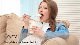  Presentation with hormones - Cool new presentation with eating ice-cream pregnancy hormone backdrop and a soft green colored foreground